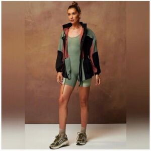 Fabletics Women's Green and Khaki onesie size 2x worn gently for shoot